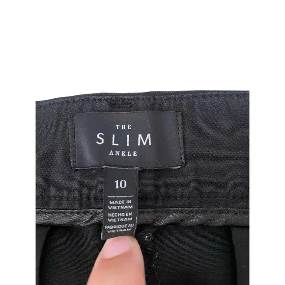 WHBM The Slim Ankle Women's Black Chino Pant Size 10 - Picture 3 of 5